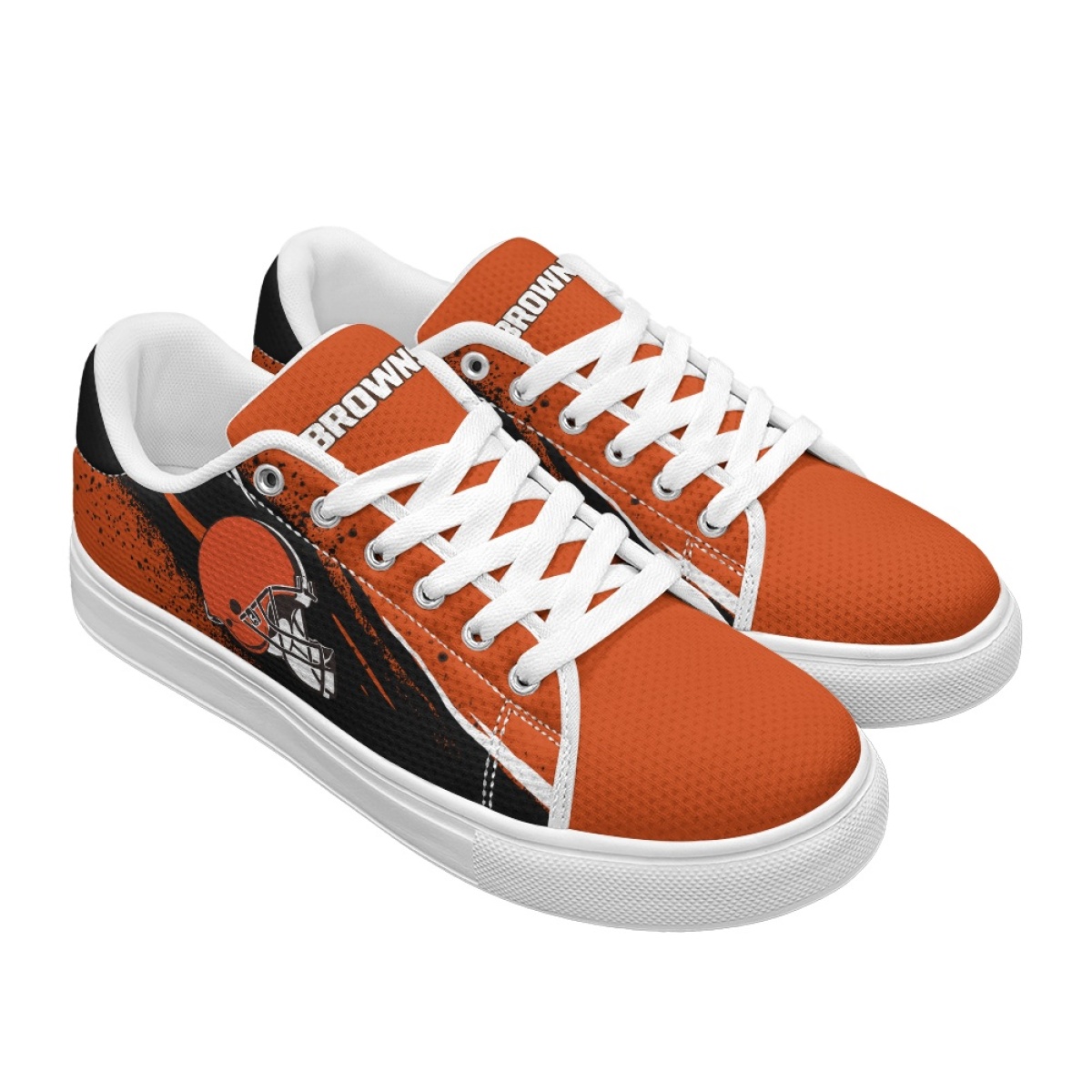 Women's Cleveland Browns Low Top Casual Sneakers/Shoes 001